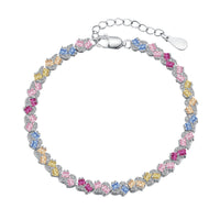 [Aethel]Ornate Colorful Flower Shape Party Bracelet