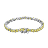 [Aethel]Ornate Dazzling Round Cut Tennis Bracelet