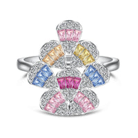 [Aethel]Sparkling Colorful Water Drop Shape Daily Ring