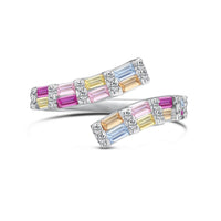 [Aethel]Charming Colorful Radiant Cut Adjustable Daily Ring