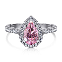[Aethel]1.0 Carat Luxurious Resplendent Water Drop Shape Wedding Ring