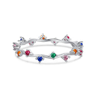 [Aethel]Radiant Colorful Round Cut Daily Ring