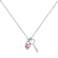 [Aethel]Unique Heart Shape Key Pendent Necklace