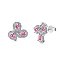 [Aethel]Ornate Flower Shape Pear Cut Lover Earrings