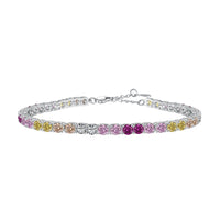 [Aethel]Radiant Colorful Round Cut Tennis Bracelet