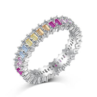 [Aethel]Splashy Ornate Emerald Cut Cocktail Ring