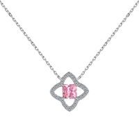 [Aethel]Exquisite Flower Shape Princess Cut Necklace