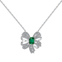 [Aethel]Luxurious Flower Shape Emerald Cut Necklace