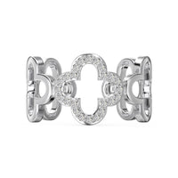 [Aethel]Hollow Design Four-Leaf Clover Flower Shape Ring