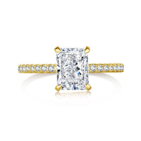 [Aethel]2.0 Carat Dazzling Sparkling Radiant Cut Party Ring