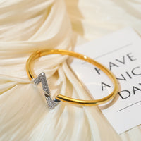 [Aethel]VOLTE UPSITE DOWN GOLD DIAMOND BRACELET