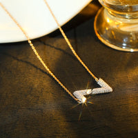 [Aethel]VOLT SILVER DIAMOND PEDANT NECKLACE
