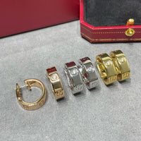 [Aethel]LOVE 5.5MM 1 DIAMOND EARRINGS