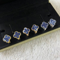[Aethel]CLOVER PIETERSITE MEDIUM STUD EARRINGS