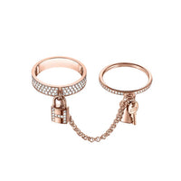 [Aethel]HM KELLY CLOCHETTE DOUBLE RING IN  WITH DIAMONDS