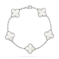 [Aethel]CLOVER SILVER MOP 5 MOTIF BRACELET