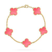 [Aethel]CLOVER 5 PINK MOP BRACELET