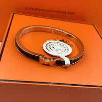 [Aethel]CLASSIC HM CLIC BLACK 8MM ENAMEL BRACELET