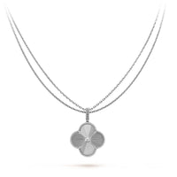 [Aethel]CLOVER 25MM SILVER BIG CLOVER NECKLACE