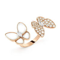 [Aethel]TWIN BUTTERFLY DIAMOND MOP RING